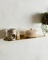 FANOE hylde i jern - small - L35 cm - guld finish