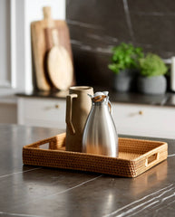 LAURUS rattan serveringsbakke - natur