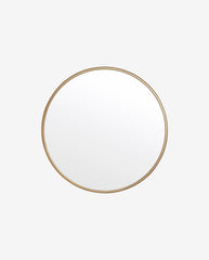 CURLEW rundt spejl i jern - ø80 cm - guld finish