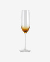 GARO champagneglas - h27,5 cm - klar glas/ravgul