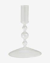 CHIROS lysestage i glas - h15 cm - klar glas