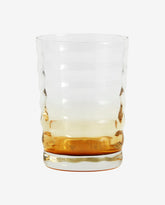 JOG vandglas - h10 cm - klar glas / ravgul
