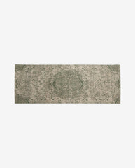 ARIA jacquardvævet tæppe, 75x200 cm - grøn/beige