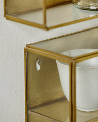 ADA vægskab i jern, M, 50x35 - guld finish
