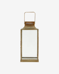 ANTIQUE lanterne i jern - h30 cm - guld finish