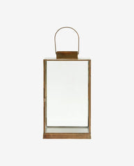 ANTIQUE lanterne i jern - h35 cm - guld finish
