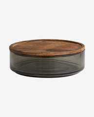 BASIL opbevaringsglas med låg i træ - 1300 ml