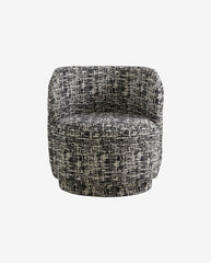 BOMU lounge stol - sort/hvid