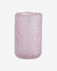CLYDE glasvase - h19,5 cm - lyserød