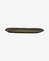 DANNA bakke/lysfad i aluminium - 38,5x18 cm - antik messing