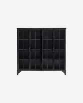 DOWNTOWN vitrineskab i jern - 114x120 - sort
