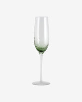 GARO champagneglas - h27,5 cm - klar glas/grøn