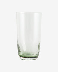 GARO højt drikkeglas - h15 cm - klar glas/grøn