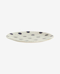 GRAINY frokosttallerken i keramik - ø21 cm - sand/blå