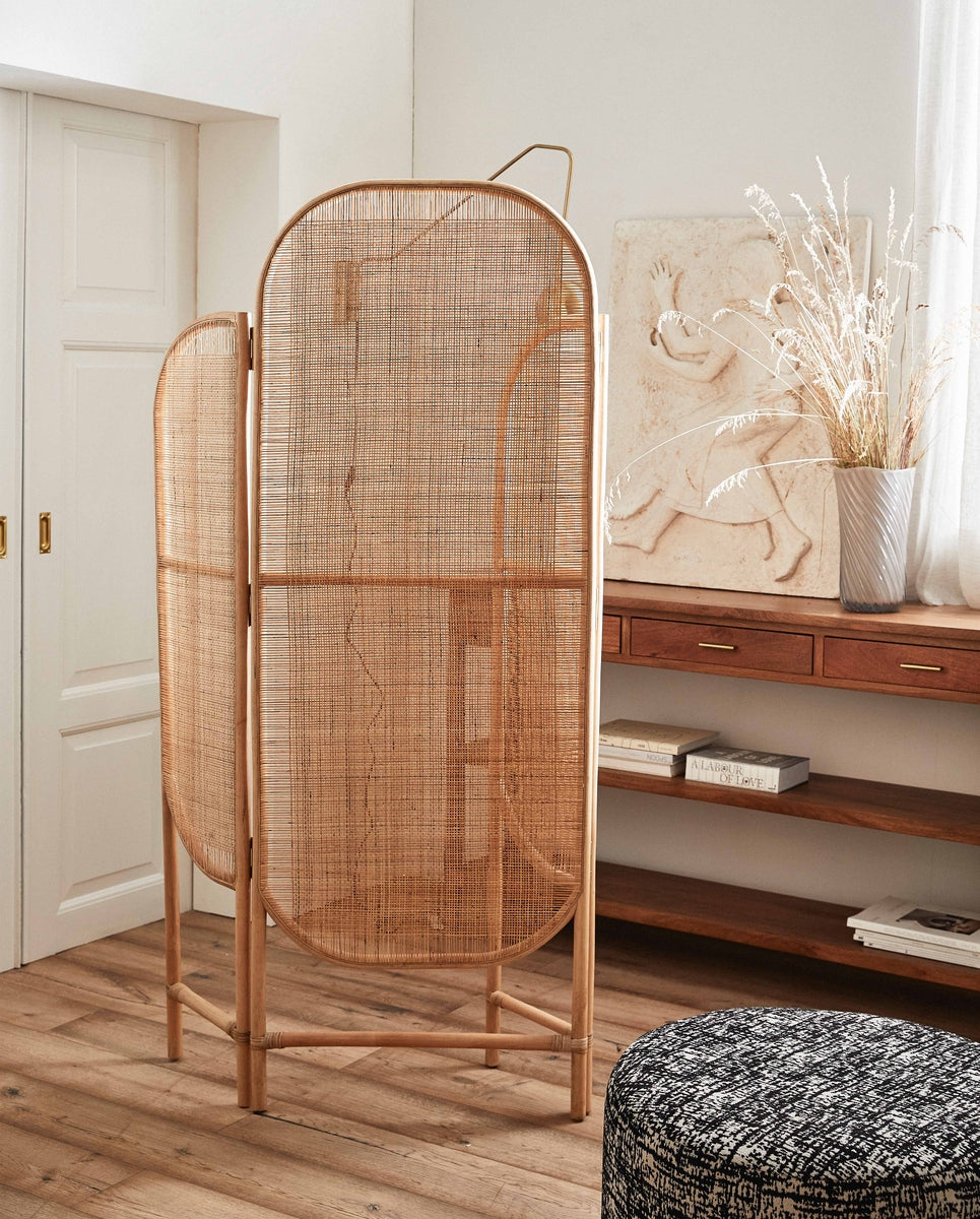 BALI rumdeler i rattan - 180x130 cm - natur