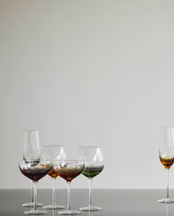 GARO champagneglas - h27,5 cm - klar glas/grøn
