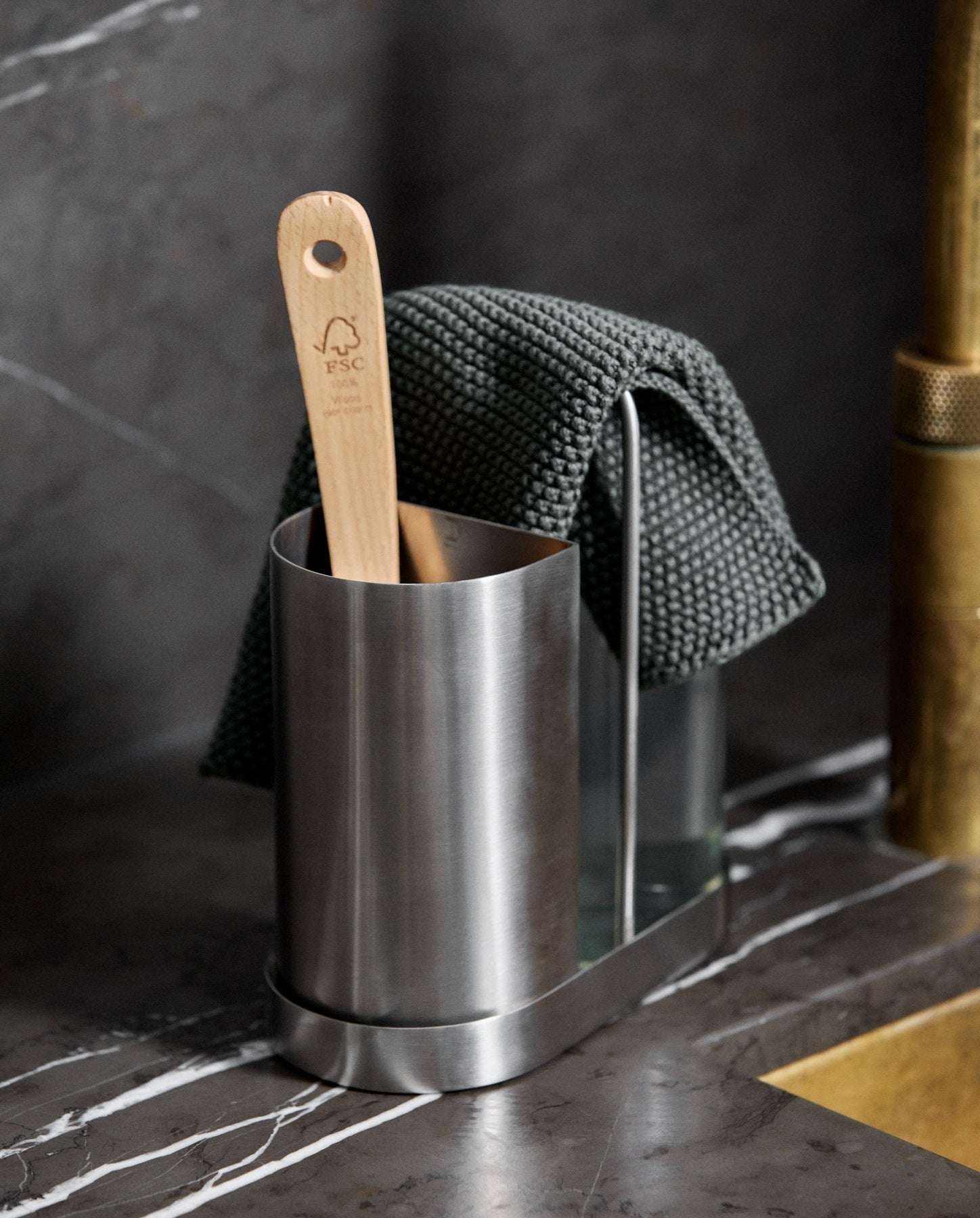 KAKI holder til opvaskebørste - krom finish