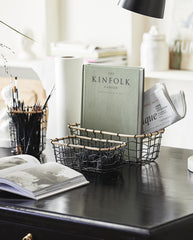 HANA opbevaringskurv i sort metalflet, S - sort