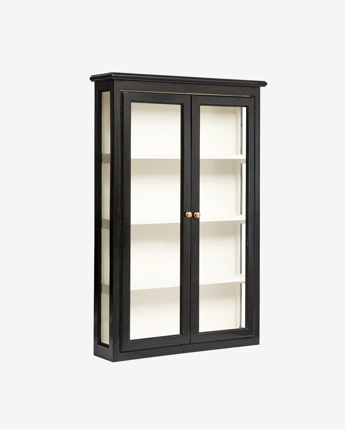 CLASSIC vægskab i træ - 120x82 - sort/off white