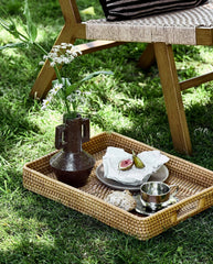 LAURUS rattan serveringsbakke - natur