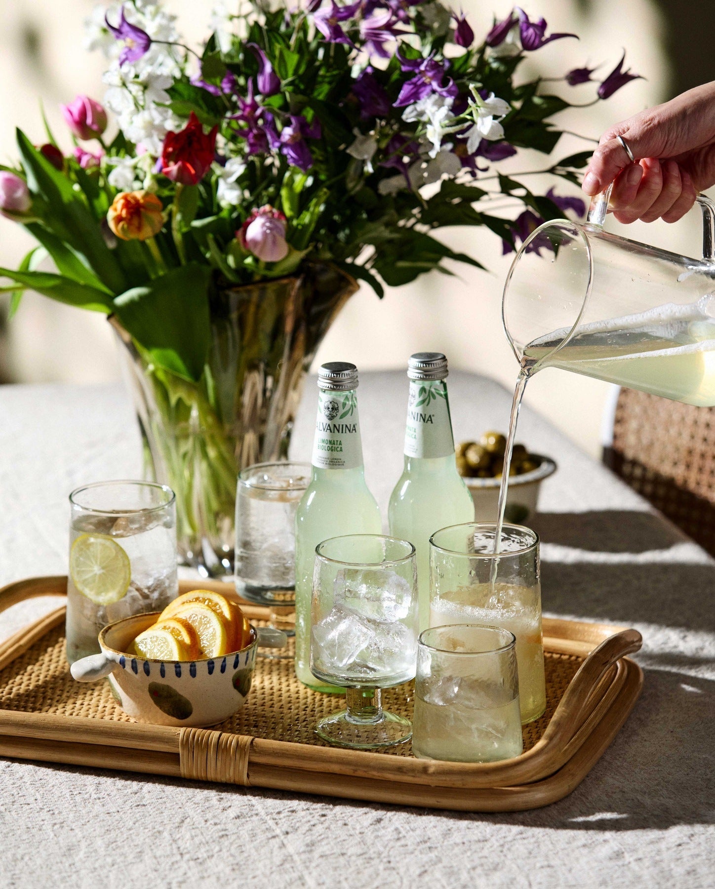 FIGUS rattan serveringsbakke - natur