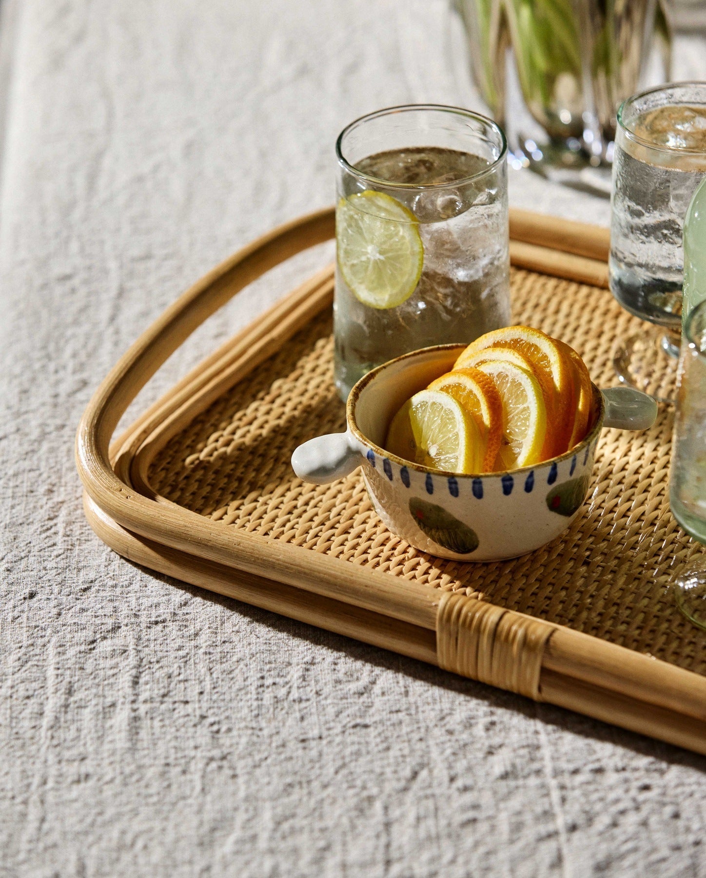 FIGUS rattan serveringsbakke - natur