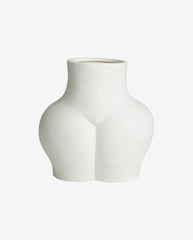 AVAJI lower body - vase i keramik - h23 cm - hvid