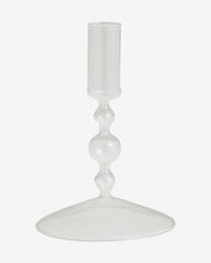 CHIROS lysestage i glas - h15 cm - klar glas
