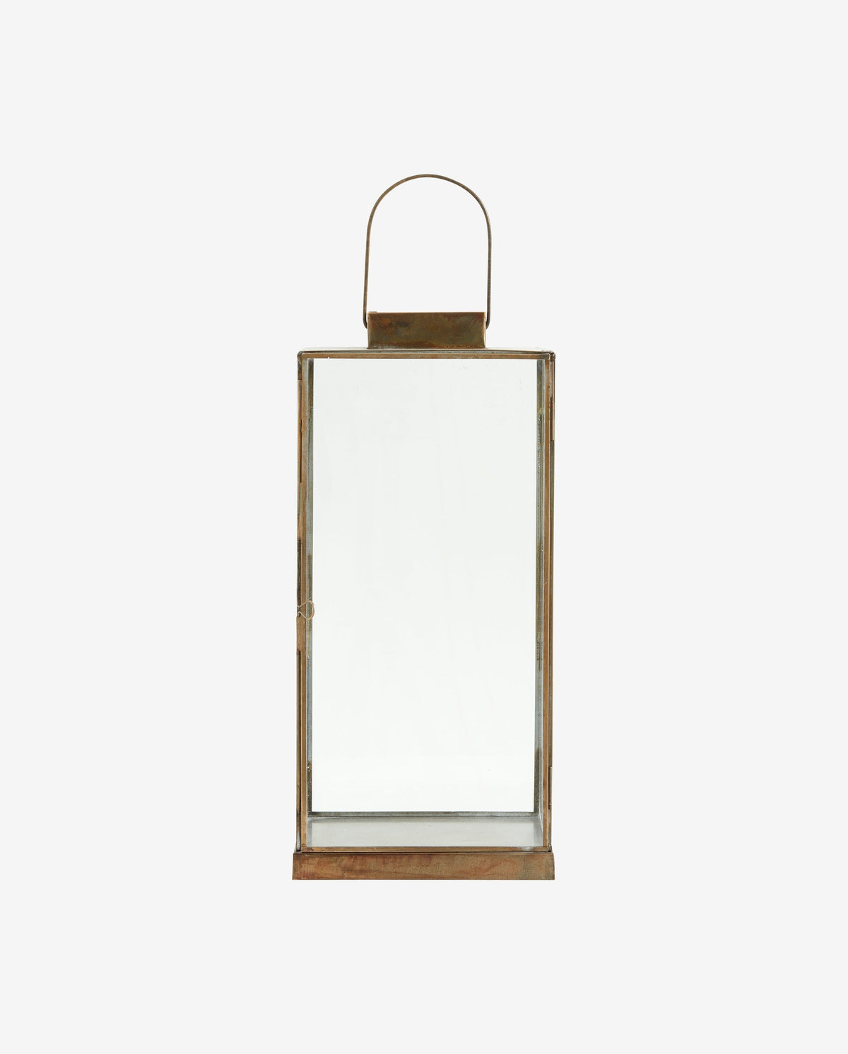 ANTIQUE lanterne i jern - h42 cm - guld finish