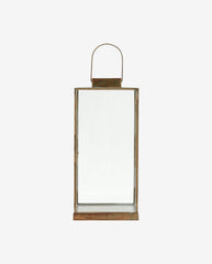 ANTIQUE lanterne i jern - h42 cm - guld finish