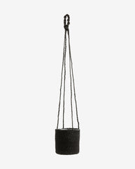 Hænge urtepotte i jute - ø16 cm - sort
