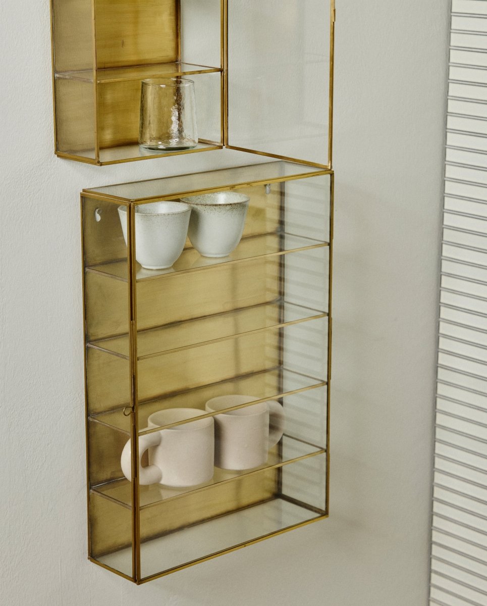 ADA vægskab i jern, M, 50x35 - guld finish