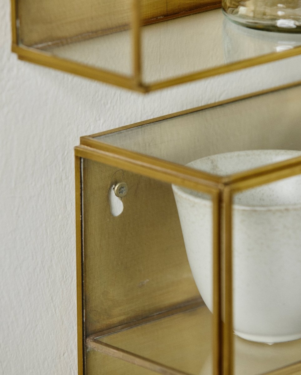 ADA vægskab i jern, M, 50x35 - guld finish