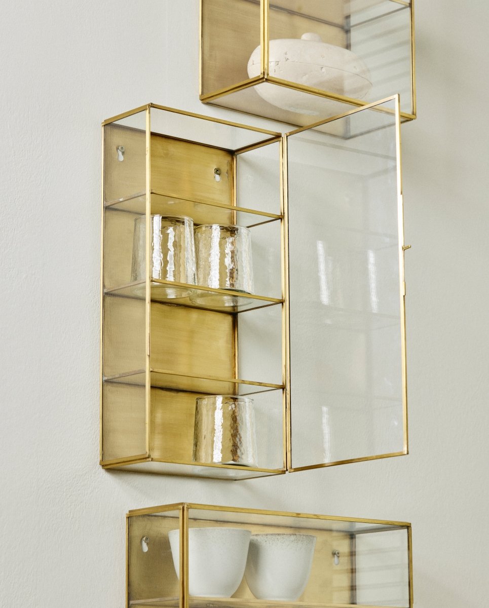 ADA vægskab i jern, S, 40x20 - guld finish