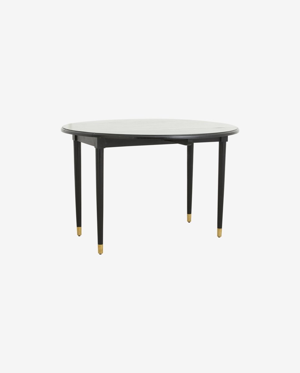 AHR rundt spisebord i træ - ø119 cm - sort/guld