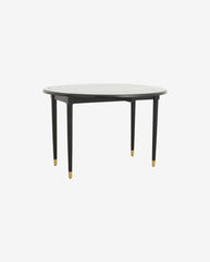 AHR rundt spisebord i træ - ø119 cm - sort/guld