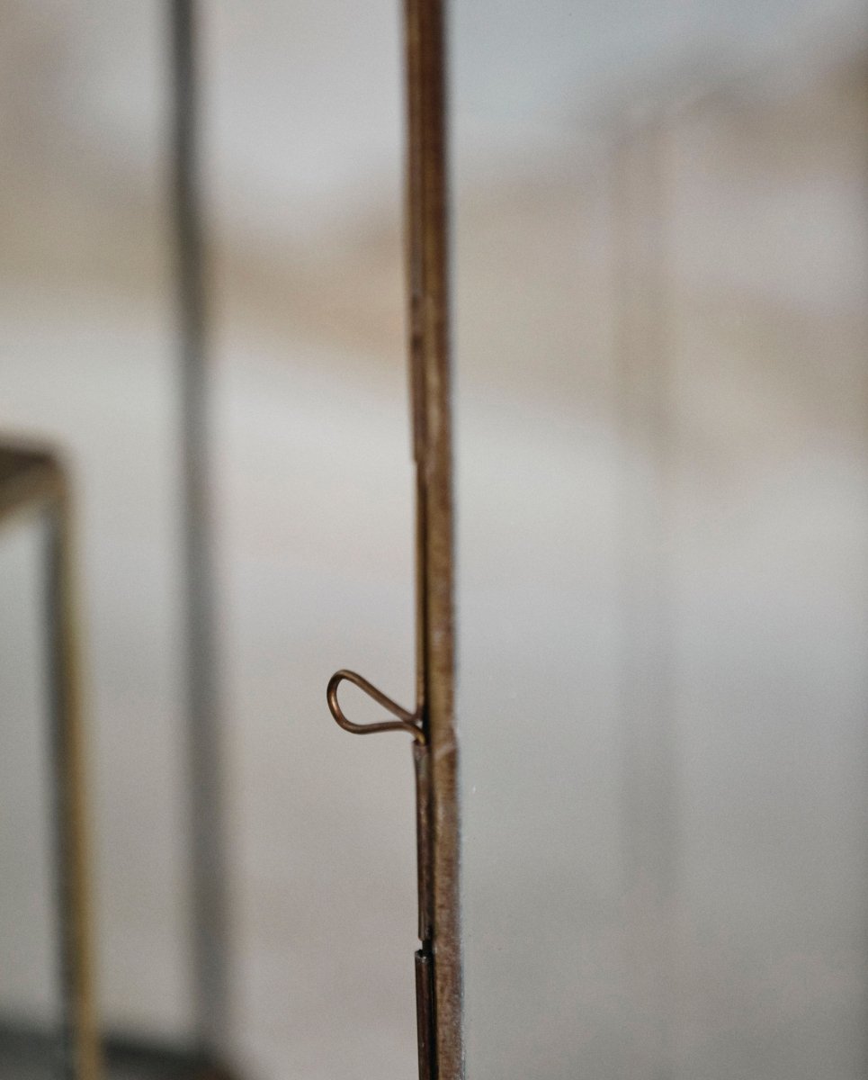 ANTIQUE lanterne i jern - h27 cm - guld finish