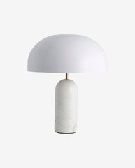 ATLAS bordlampe i marmor og metal - h49 cm - hvid