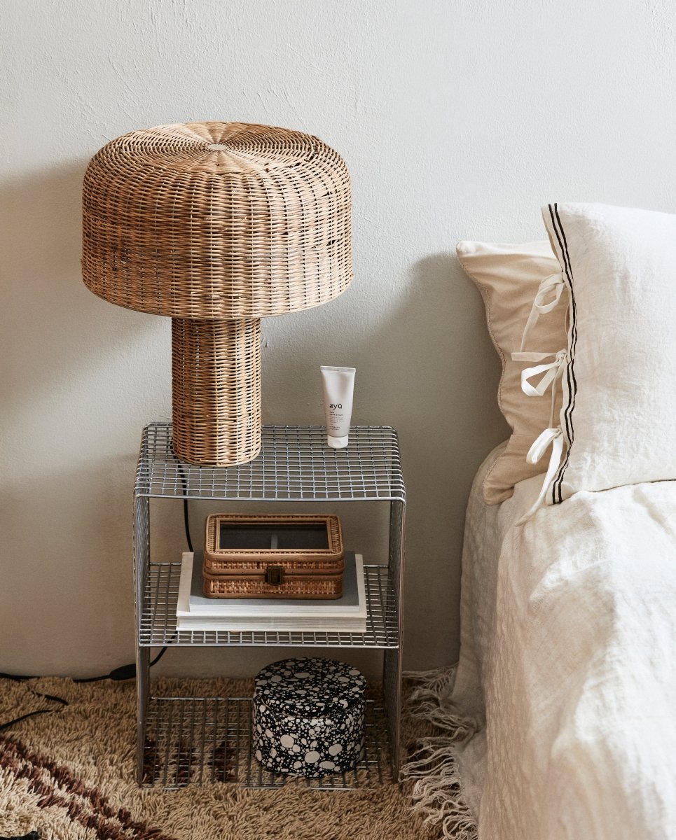 ATUM bordlampe i flettet sukkerrør - h50 cm - natur