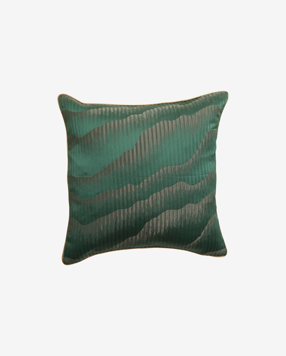 AVIOR pudebetræk i satin - 45x45 - mørkegrøn