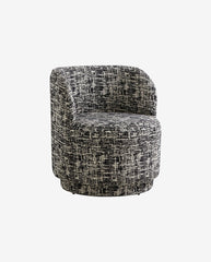 BOMU lounge stol - sort/hvid