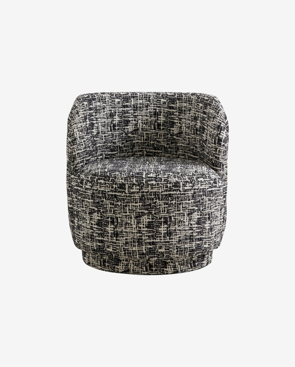 BOMU lounge stol - sort/hvid
