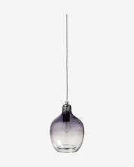 BUBBLE pendel i glas - h26 cm - røgfarvet