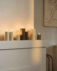 CANDLE, bloklys, 6,8x10cm - grøn