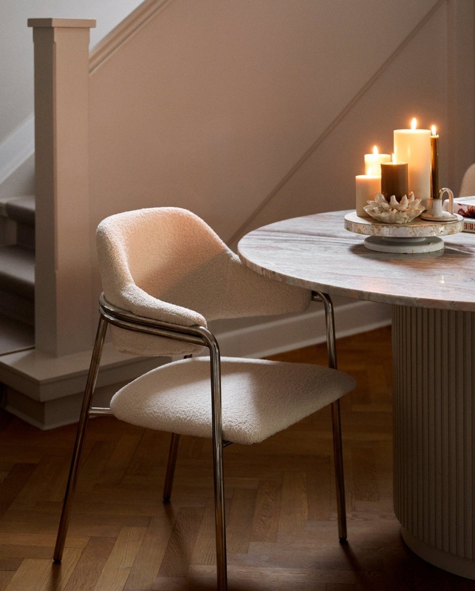 CANDLE, bloklys, 9,6x20cm - beige