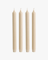 CANDLE, stearinlys, sæt m/4, 25cm - beige
