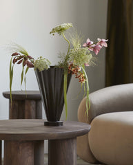 COLL vase i jern, antik finish - h36 cm - brun