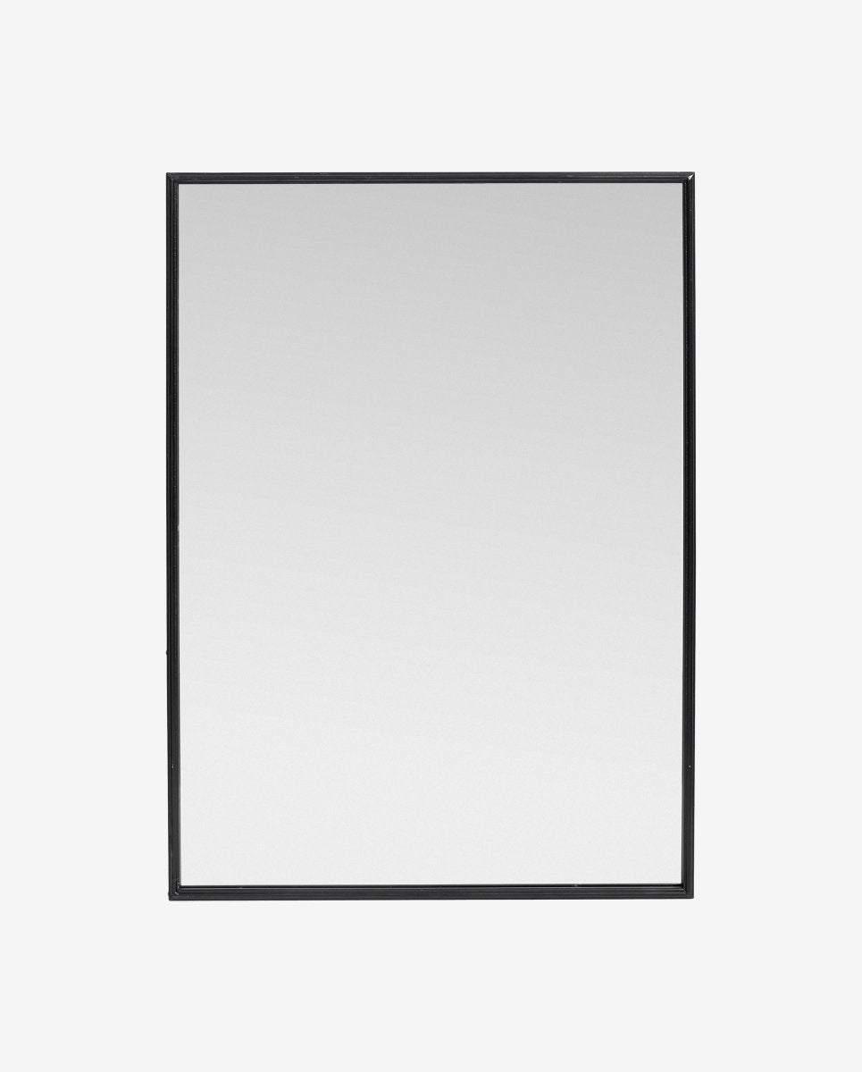 DOWNTOWN spejl med jernramme - h80 cm - sort