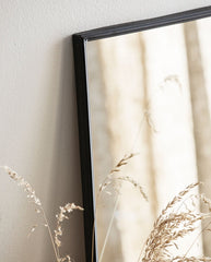 DOWNTOWN spejl med jernramme - h80 cm - sort