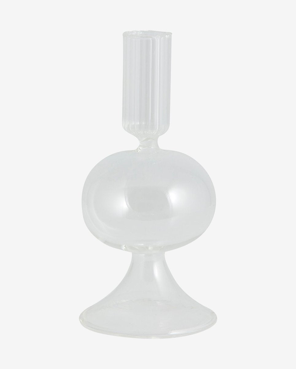 ERISKA lysestage i glas - h15 cm - klar glas